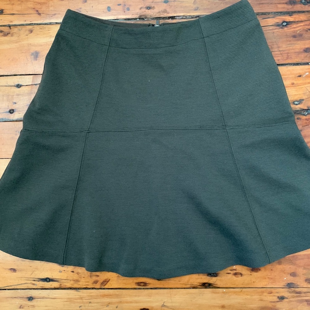 LOFT Dark Green Skater Skirt-NWT